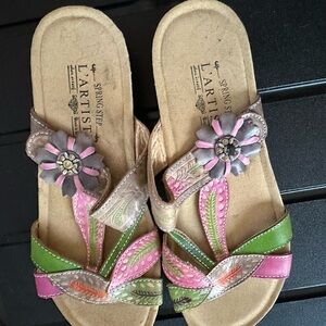 Spring Step L'Artiste Floral Multicolor Sandals